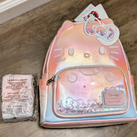 hello kitty backpack pink ombre Loungefly Sanrio Hello Kitty 50th Anniversary Pink Ombré Mini Backpack